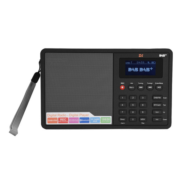 Portable DAB FM RDS Radio LCD Display Bluetooth Digital Radio Wireless Mini Receiver Rechargeable Battery Support TF Card