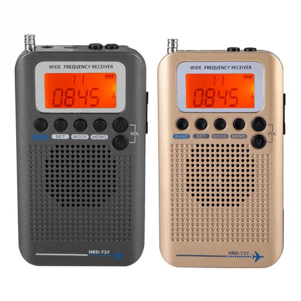 Aircraft Band Radio Receiver VHF Portable Full Band Radio Recorder for AIR/FM/AM/CB/VHF/SW 2019 New