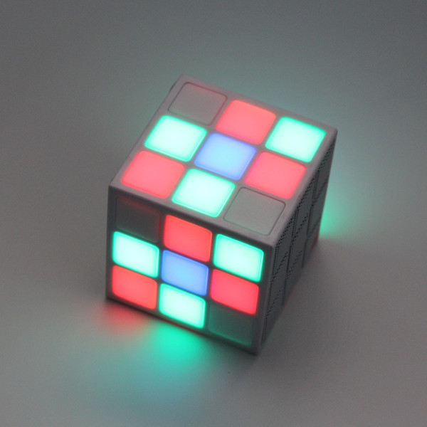 Magic Cube Design Colorful 36 LED Flash Bluetooth Mini Speaker Wireless Portable Super Bass Sound Subwoofer Handsfree for iPhone Tablet PC