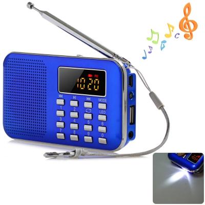 Mini Portable LCD Digital FM Radio Speaker USB TF Card Mp3 Music Player with LED Light