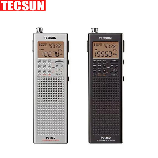 Wholesale-Original Tecsun PL 360 portable digital Radio usb AM FM pocket radio recorder Shortwave PLL DSP ETM SW MW LW Receiver pl-360