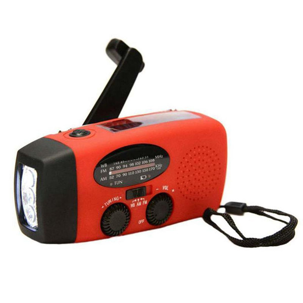 Multifunctional Solar Radio Hand Crank Dynamo Self Powered AM/FM Weather Radio with LED and Power Bank Phone Charger