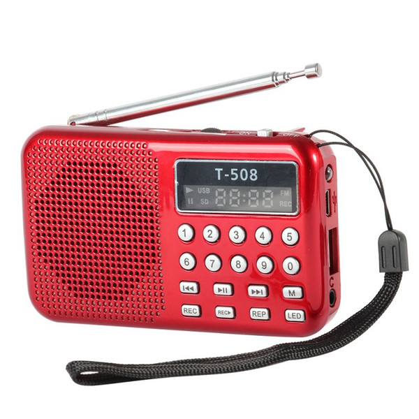 Portable Mini LCD Digital FM Radio Speaker USB Micro Fr SD Card Mp3 Music Player Black Blue Red
