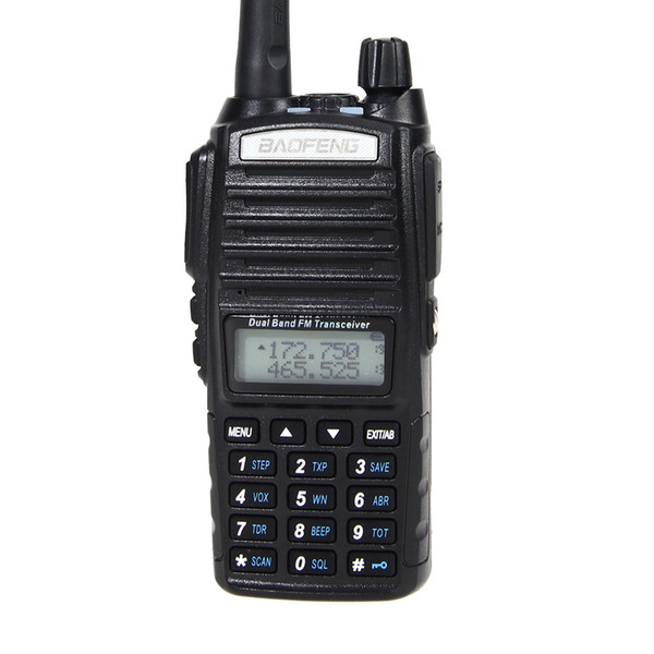 Freeshipping BAOFENG UV-82 VHF/UHF Dual Band 136-174/400-520MHz 2-PTT 5W Two Way Radio Dual Display + Dual Standby