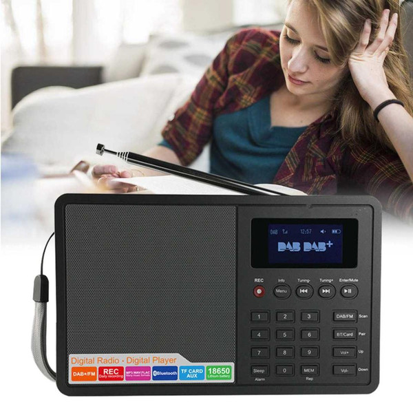 1.8'' D1 DAB Receiver Portable Digital DAB+ FM Stereo Radio Bluetooth Receiver Speaker MP3 Music Alarm Clock for Christmas Gift