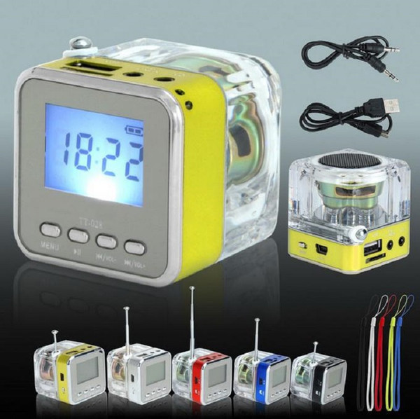 Mini FM Radio Outdoor Running Portable Speaker Micro SD Card USB Music MP3 Player Sounds Box LED Screen clock Drop Shipping