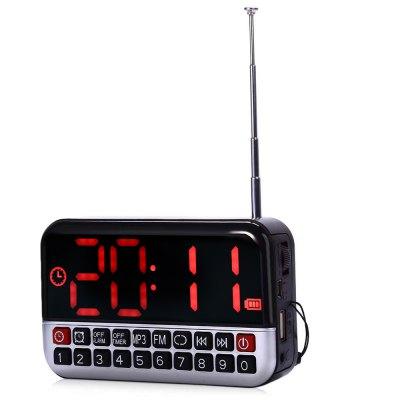 L-80 Portable Multifunctiona Large digital LCD Screen Wireless MP3 Player Speaker FM Radio Receiver Desk Clock