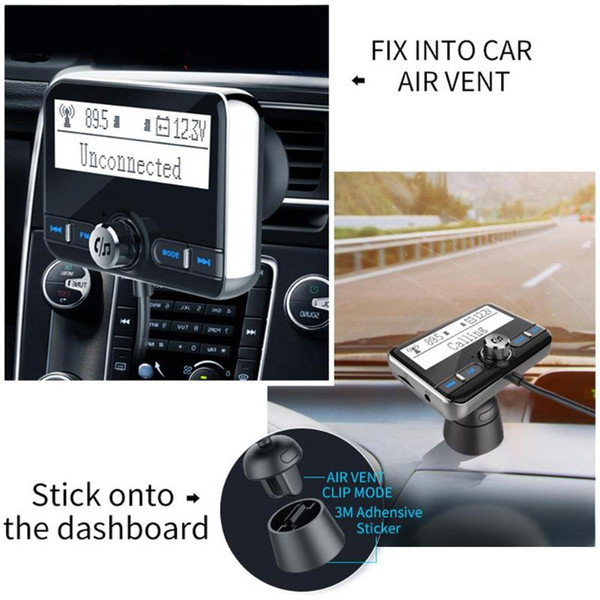 Digital Radio Receiver Bluetooth 4.2 Transmitter Adapter FM DAV/DAB Wireless Car FM Tuner MP3 Player Car Kit Hands-free