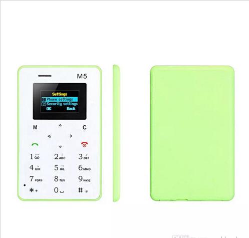 Hot selling 4.8MM Ultra-thin AEKU M5 Special Card Cell Phone Chipset(MTK) Bar GSM Color Screen Mutilanguage