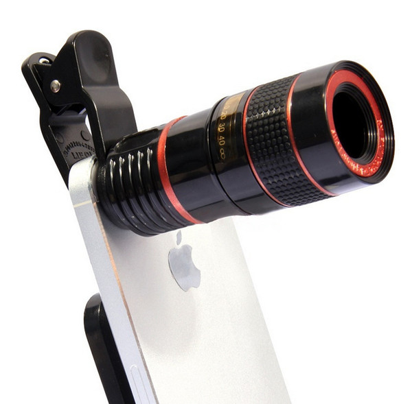 Universal 8X Zoom Optical Phone Telescope Portable Mobile Phone Telephoto Camera Lens For iPhone X/8/8P Samsung Huawei