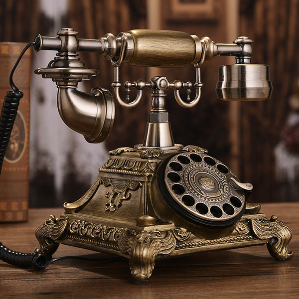 European retro antique telephone retro rotating disk landline home fashion creative American telephone