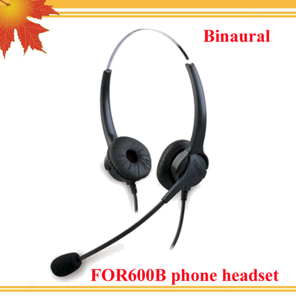 Binaural call center headset direct with RJ09 plug for call center home office phone and SOHO