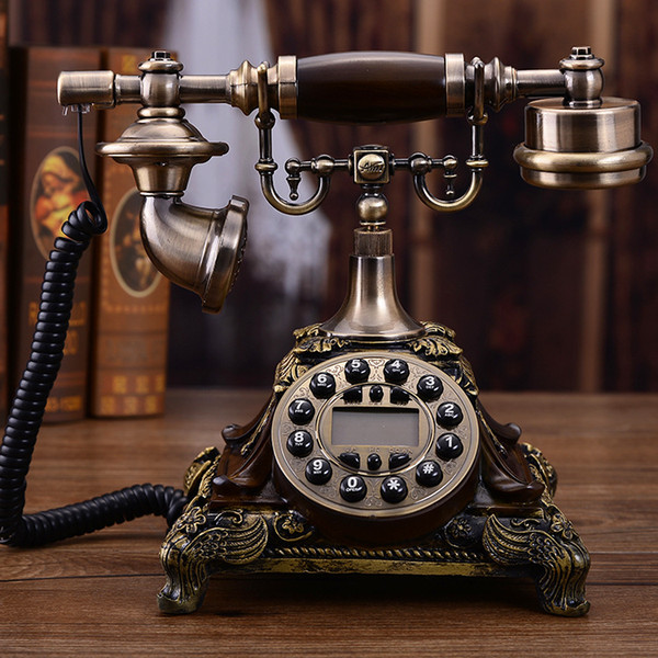 European antique telephone idyllic retro telephone home landline office phone fashion creative rotation