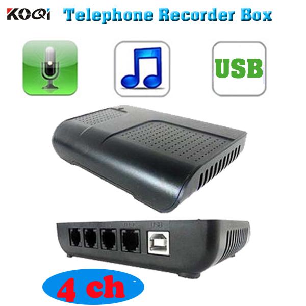 4 channels voice activated , USB telephone recorder , 4 ports USB telephone monitor , USB phone logger