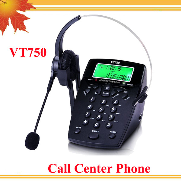 Call center telephone headset phone call center phone telephone with call center headset telephone headset VT750