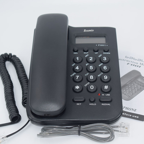 English Version Call ID Landline Telephone Wholesale Home Office Hotel Without Battery Bring Power Display Fixed Phone Black