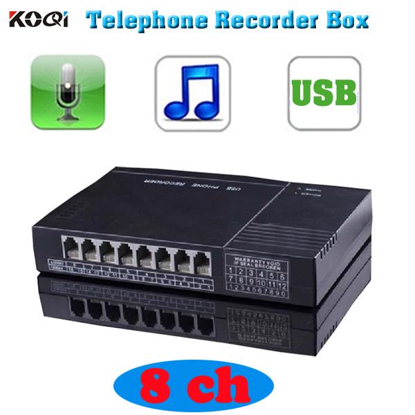 W7 W8 64 bit support 8 channels voice activated USB telephone recorder telephone monitor USB telephone monitor phone digital recorder