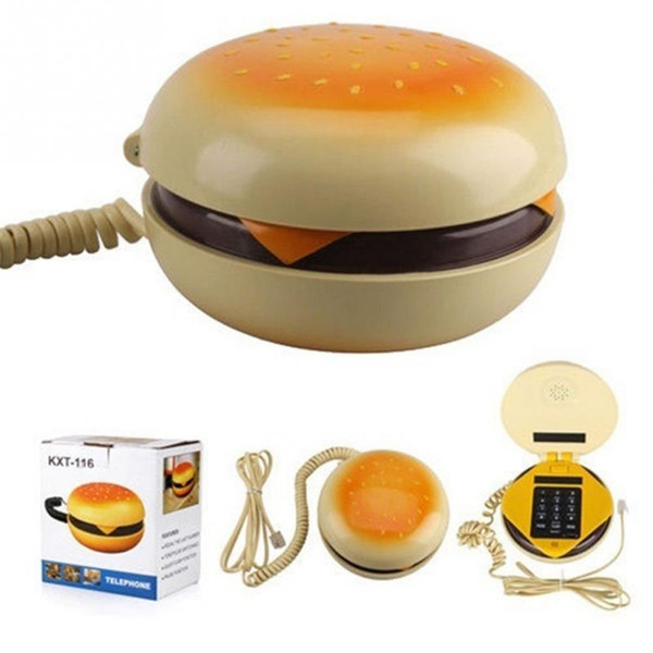 Durable CB2 Novetly Juno Hamburger Cheeseburger Burger Corded Phone Novelty Telephone Cute Gift