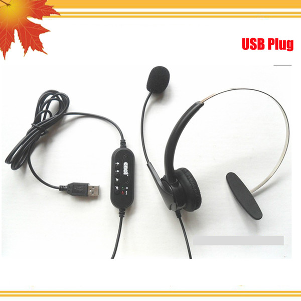 USB connector Telephone headset Professional USB headset with Volume Control Call center telephone headset / headphone with Volume Control