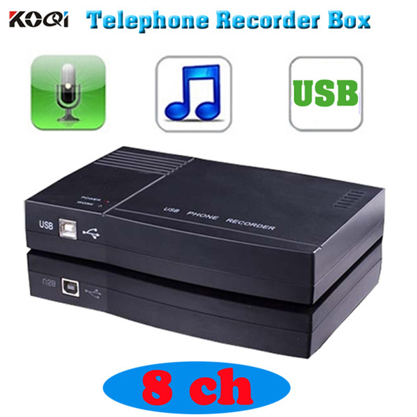 USB Telephone Recording Box telephone call voice logger record business information for you with 8CH support W7 W8 64bit