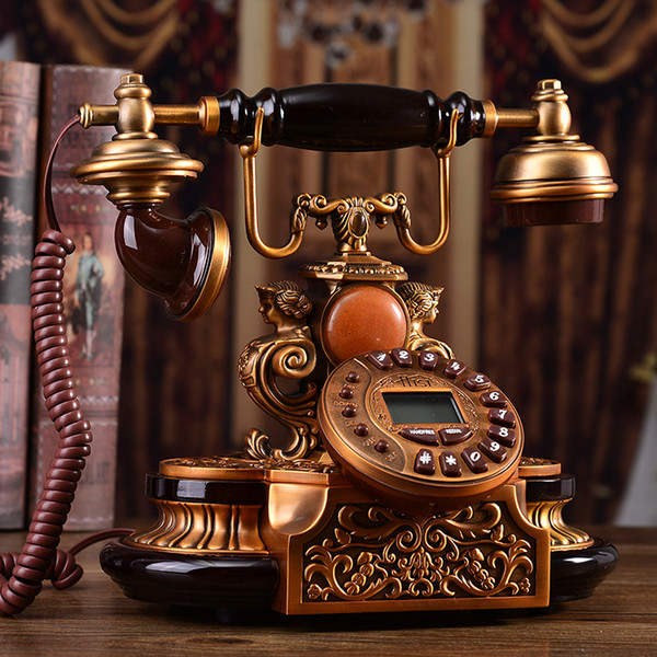 Muyu Villa European antique telephone metal high-grade landline garden fashion creative retro telephone Louvre