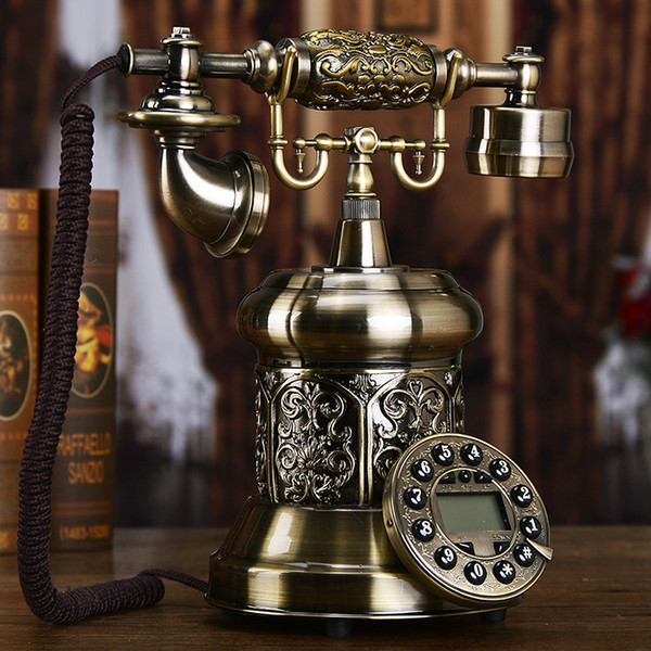European antique telephone American creative fashion retro classic metal home office button landline