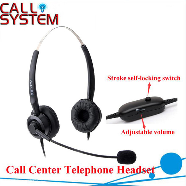 call center phone headset Anti-noise Call Center Telephone Headphone / headset with RJ09 Plug with Volume Control and mute function