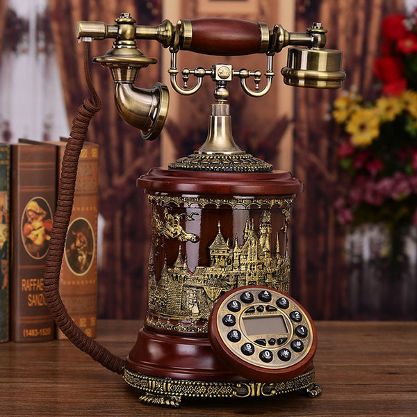 Mu Hao high-end European antique telephone antique retro phone creative fashion telephone garden villa landline