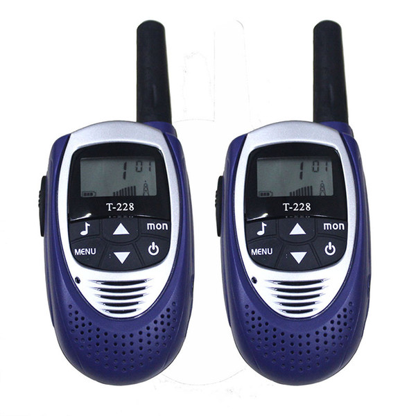 Portable 2PCS Family Mini Walkie Talkies with Charger PMR 8 Channels Intercom 400-480mhz Two Way Radio 2PCS Blue