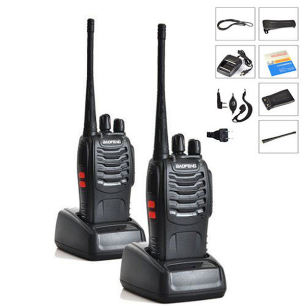 Wholesale- 2PCS/LOT Baofeng BF-888S Walkie Talkie 5W Handheld Pofung bf 888s UHF 400-470MHz 16CH Two-way Portable CB Radio Free shipping