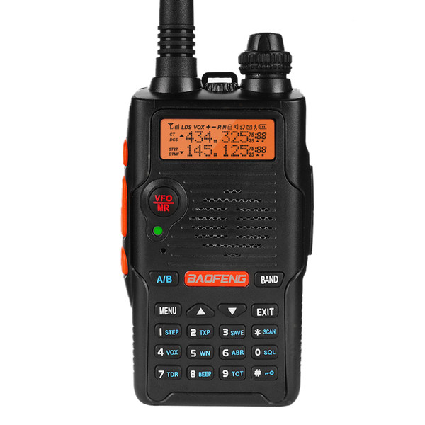 Baofeng UV-5R EX 5W Dual Band Two Way Radio Long Range Rechargeable Squelch Ham Radio with Earpiece + Desktop Charger