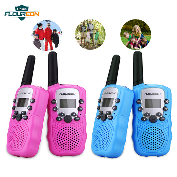 FLOUREON 8 Channel Twin Walkie Talkies UHF400-470MHZ PMR446 2-Way Radio Handheld Kid Toys Intercom 3km Walkie Talkie Transceiver