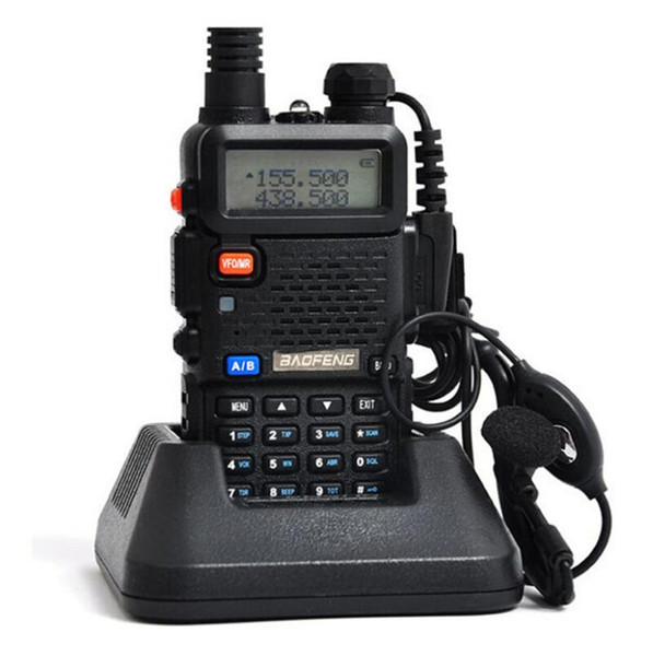 BaoFeng UV-5R UV5R Walkie Talkie Dual Band 136-174Mhz & 400-520Mhz Two Way Radio Transceiver with 1800mAH Battery free earphone(BF-UV5R