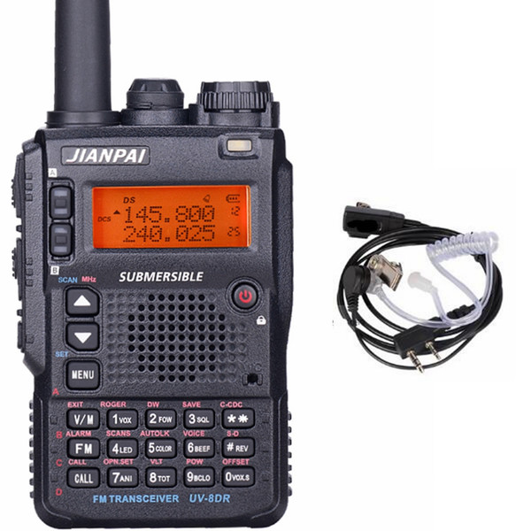 UV-8DR two way radio long distance 136-174/400-520mhz portable ham CB radio transceiver with headset UV-8DR