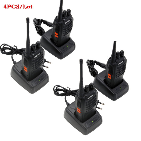 4PCS Double Package BaoFeng BF-888S 5W Portable Ham CB Radio Pofung bf 888s UHF 400-470MHz 16CH Walkie Talkie FM Transceiver