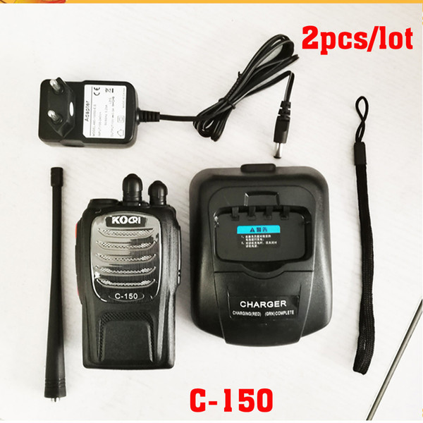 2pcs KOQI C-150 Two Way Radio UHF 400-470MHz Handheld Walkie Talkie CB Ham Radio Transmitter Ycall C-150 FM Transceiver