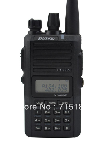 Black Color PUXING PX-888K Dual Band VHF&UHF Professional FM Transceiver 5w 128CH scanner radio