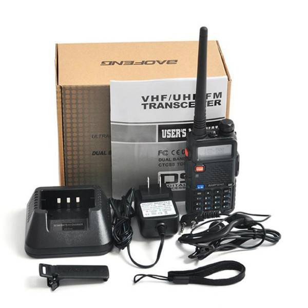 Professional BaoFeng UV-5R UV5R Walkie Talkie Dual Band 136-174Mhz & 400-520Mhz Two Way Radio Transceiver with 1800mAH Battery free earpho