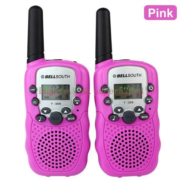 New brand bellsouth 2Pcs (a pair) Walkie Talkie Travel T-388 0.5W UHF Auto Multi Channels 2-Way Radios Interphone