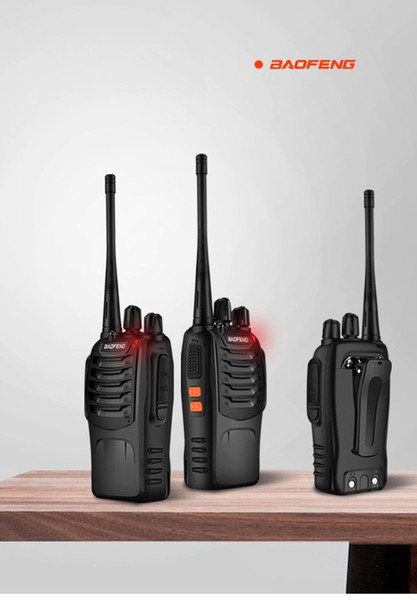 Wholesale- 2pcs BaoFeng BF-888S Two Way Radio UHF 400-470MHz Handheld Walkie Talkie CB Ham Radio Transmitter Baofeng 888S Transceiver