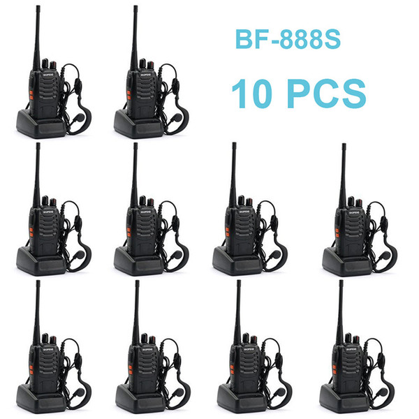 10 PCS Baofeng BF-888S Walkie Talkie 5W Handheld Two Way Radio bf 888s UHF 400-470MHz Frequency Portable CB Radio Communicator