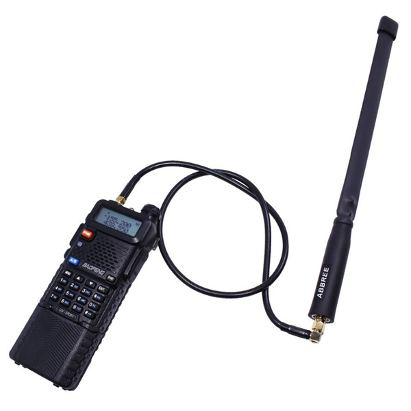 ABBREE AR-152 AR-148 Tactical Antenna SMA-Female Caxial Extend Cable for Baofeng UV-5R UV-82 UV-9R Plus Walkie Talkie