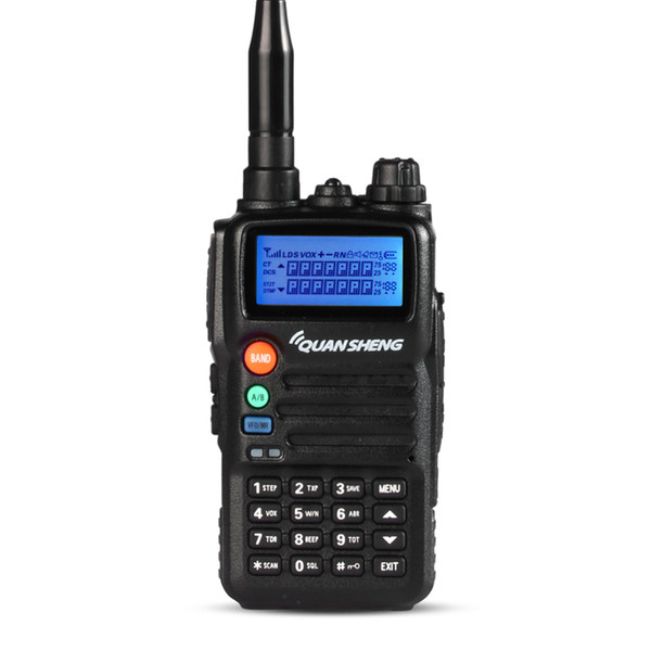 QUANSHENG TG-K2ATUV 100 Channels 400~480MHz Mini Dual Band Intelligent Charging Handheld Radio Walkie Talkie 20km distance