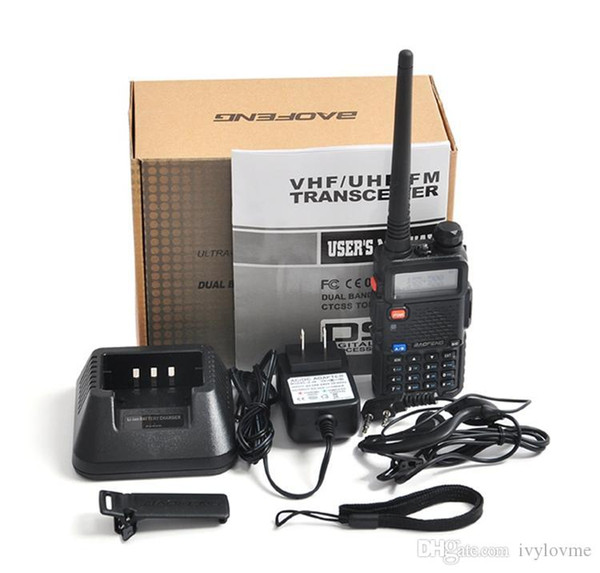 BaoFeng UV-5R UV5R Walkie Talkie Dual Band 136-174Mhz & 400-520Mhz Two Way Radio Transceiver with 1800mAH Battery free earphone(BF-UV5R)