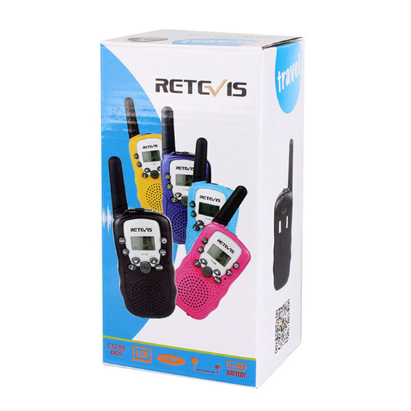 2018 Hot A Pair Retevis RT-388 Mini Walkie Talkie Kids Radio 0.5W 8/22CH LCD Display Amateur Two-way Radio Talkly Children Transceiver