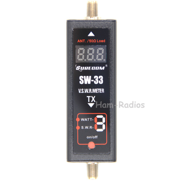 SURECOM SW-33 Mini Power&SWR Meter VHF/UHF 100MHz~520MHz Portable Tester for Ham Two Way Radio SW33 Antenna Mini Tester Counter