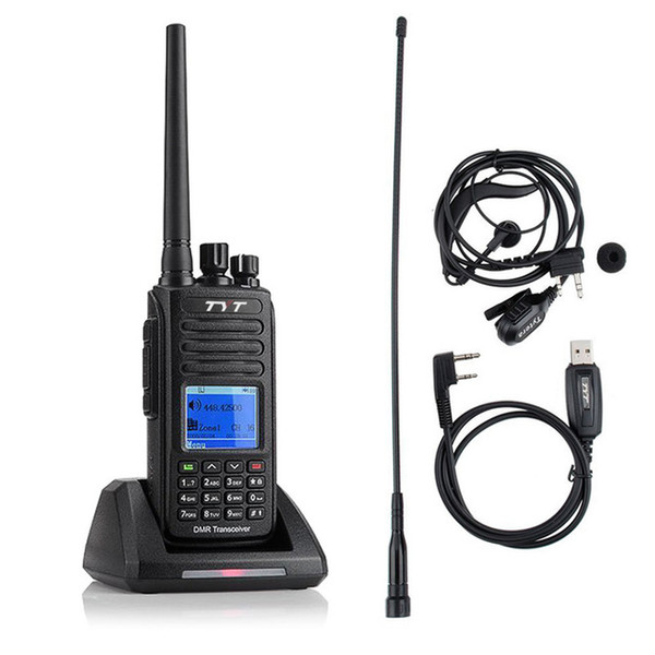 TYT GPS UHF 400-480MHz IP67 1000 Channels Waterproof DMR Digital Two way Radio Walkie Talkie Transceiver Programming Cable CD md390