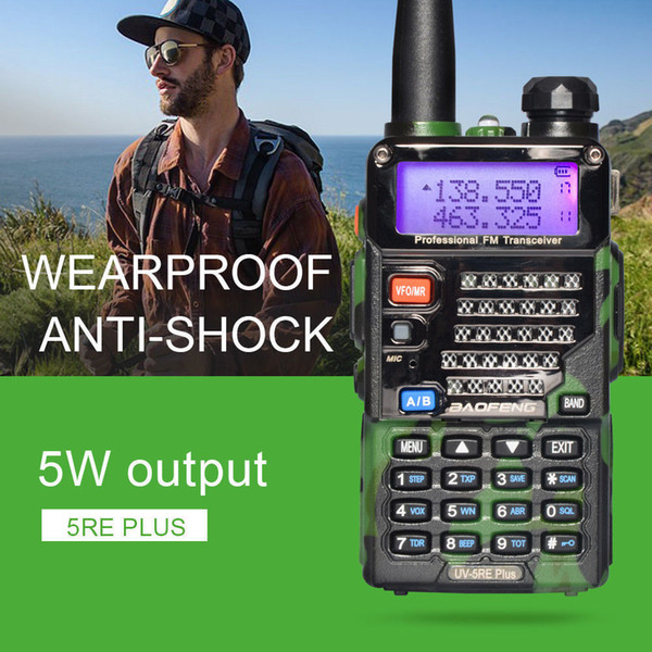 New Highest Version BAOFENG UV-5RE PLUS Dual Band VHF 136-174MHz&UHF 400-520MHz Transceiver Two Way Radio Portable