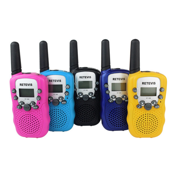 A Pair Retevis RT-388 Mini Walkie Talkie Kids Radio 0.5W 8/22CH LCD Display Amateur Two-way Radio Talkly Children Transceiver