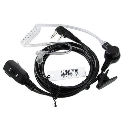 2pin FBI VOX Air Tube Earpiece Mic Headset for Kenwood Wouxun PUXING BAOFENG CB Radio PX-888 UV-5R UV-3R+ GT-3 Walkie Talkie